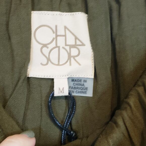 Chaser Washed Green Heirloom Ruffle Romper Strapless Size Medium - Picture 5 of 7